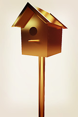 Image showing Golden nesting box. 3d illustration. Vintage style