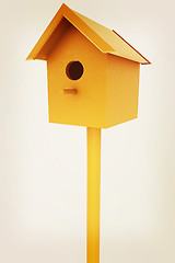 Image showing Wooden Nesting box. 3d Illustration. Vintage style