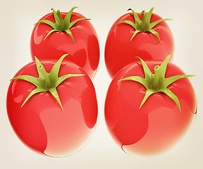 Image showing tomato. 3d illustration. Vintage style