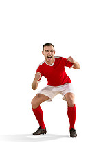 Image showing Happiness football player after goal