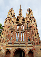 Image showing St. Anna's Church in Vilnius, Lithuania