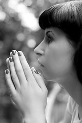 Image showing praying girl