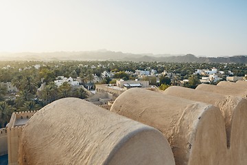 Image showing Oman landscape at sunset