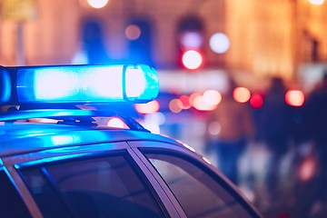 Image showing Police car on the street