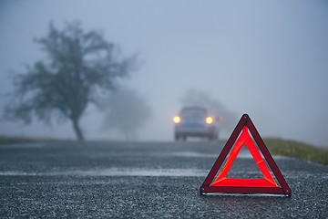 Image showing Traffic problem in thick fog