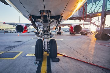 Image showing Airplane before flight