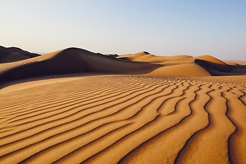 Image showing Sand dunes in desert landscape