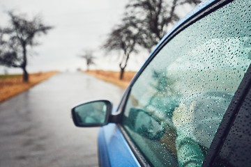 Image showing Rainy day on the road