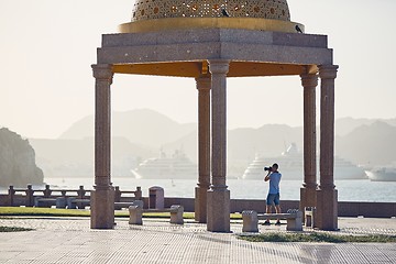 Image showing Young tourist in Oman