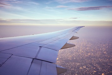 Image showing Wing of the airplane