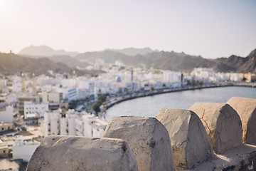 Image showing Muscat city at sunset  