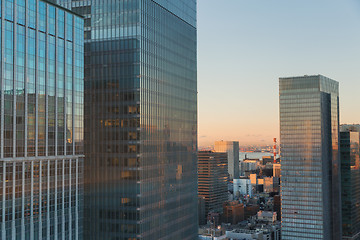 Image showing skyscrapers or office buildings in tokyo city