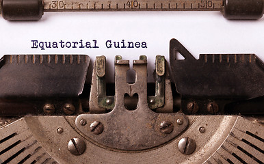 Image showing Old typewriter - Equatorial Guinea
