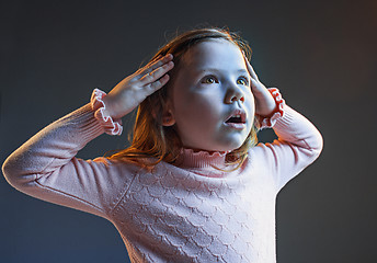 Image showing The anger and surprised teen girl