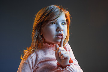 Image showing The anger and surprised teen girl