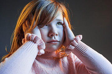 Image showing The anger and surprised teen girl