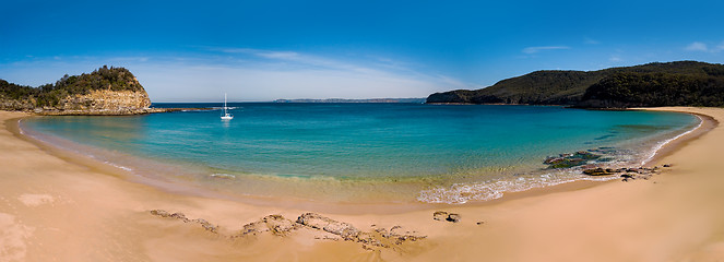 Image showing Maitland Bay beach  panorama Central Coast Australia