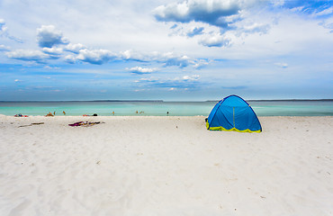 Image showing Hyams Beach waves Australia