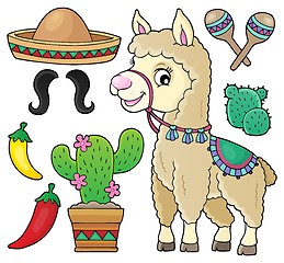 Image showing Llama and various objects set 1