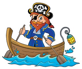 Image showing Pirate in boat topic image 1