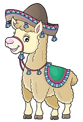Image showing Llama in sombrero theme 1