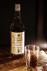 Image showing Dewars whisky and glass