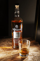 Image showing Glen Grant whisky and glass