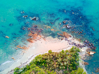 Image showing Coastal shoreline aerial views Batemans Bay