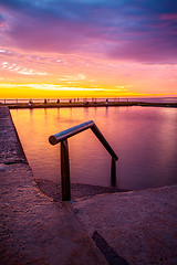 Image showing Vivid sunrise views across Mona Vale Rock Pool