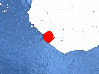 Image showing Sierra Leone on globe