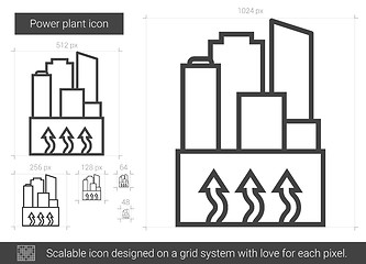 Image showing Power plant line icon.