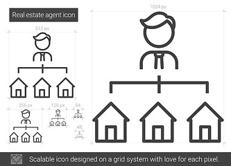 Image showing Real estate agent line icon.