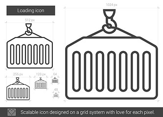 Image showing Loading line icon.