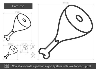 Image showing Ham line icon.