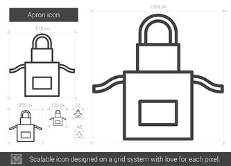 Image showing Apron line icon.