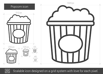 Image showing Popcorn line icon.