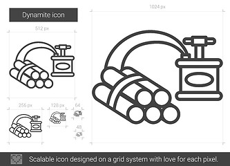 Image showing Dynamite line icon.