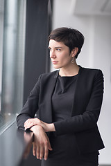 Image showing Portrait of successful Businesswoman by the window