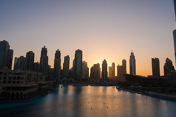 Image showing musical fountain in Dubai