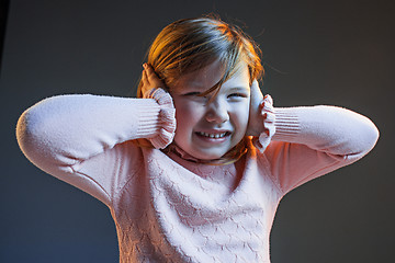 Image showing The anger and surprised teen girl