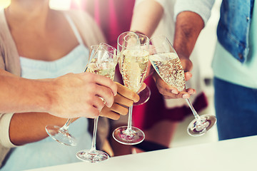 Image showing friends clinking glasses of champagne at party