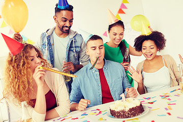 Image showing corporate team celebrating one year anniversary