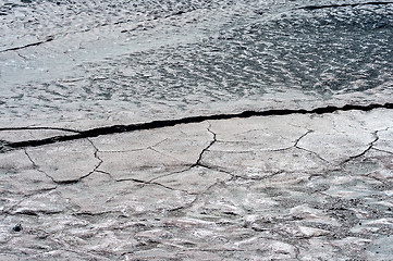 Image showing Dry cracked earth. The concept of global warming.