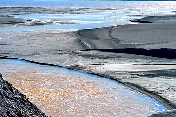 Image showing Production waste is accumulated in water