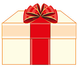 Image showing Gift box in beautiful packing on white background