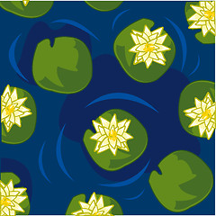 Image showing Flower of the water lily in water