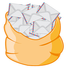 Image showing Vector illustration of the bag pervaded letter