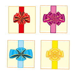 Image showing Podarochnye boxes with bow of the miscellaneous of the colour