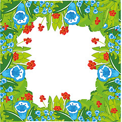 Image showing Bright year background from flower and plants