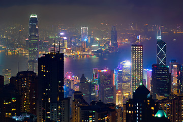 Image showing Hong Kong skyscrapers skyline cityscape view